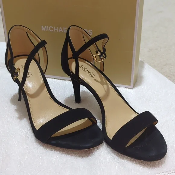 Shoes Used Michael Kors Suede Simone Mid Sandal Black 65 Poshmark